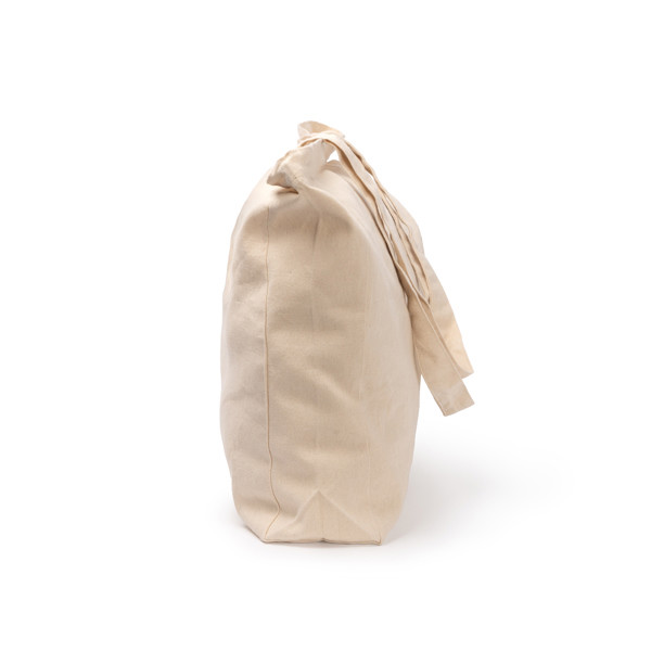 Bolsa de algodón personalizada con fuelle y bolsillo interior