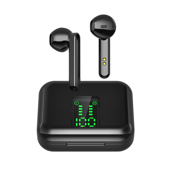 True Wireless headphones with display - WHITE