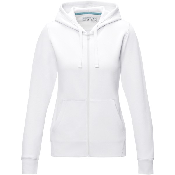 Sweat full zip à capuche Ruby bio femme - Blanc / M