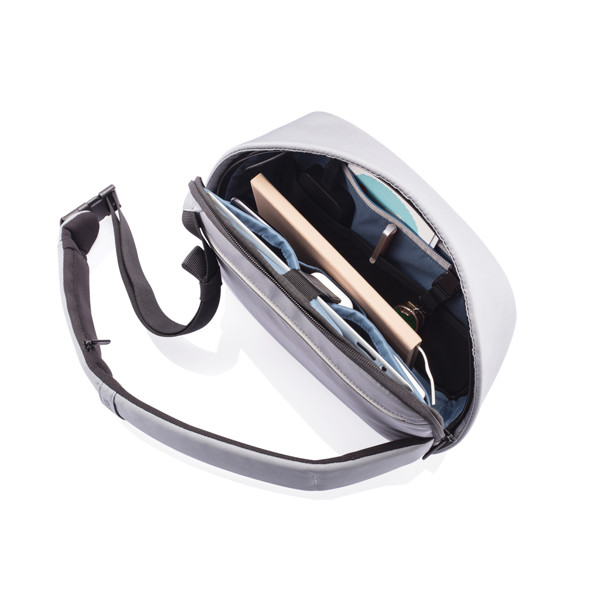 Xd Design Bobby sling,rPET,USB port - Grey / Blue