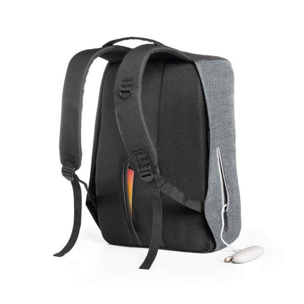 AVEIRO. 15'6" Laptop backpack with anti-theft system - Grey