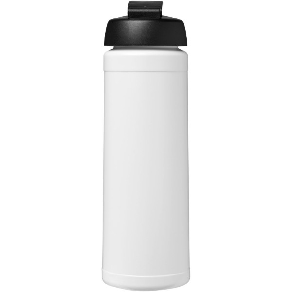 Garrafa desportiva com tampa Flip de 750 ml Baseline® Plus - Branco / Preto Liso