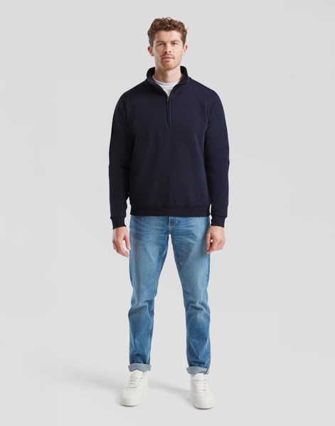 Classic Zip Neck Sweat - Deep Navy / S