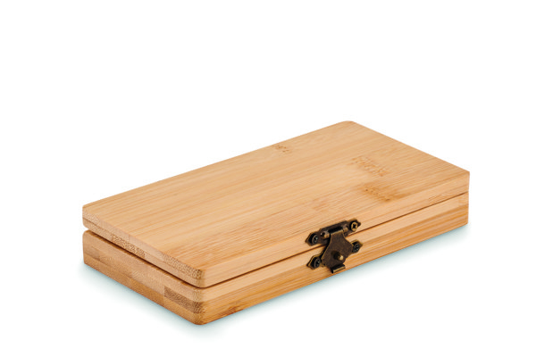 Bamtool precision set, 24-piece, bamboo case