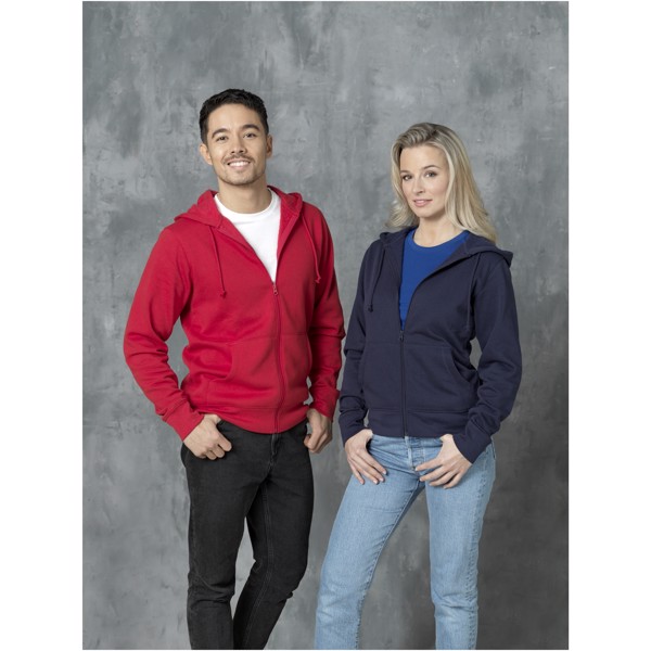 Felpa Theron con cappuccio full zip da uomo - Rosso / M