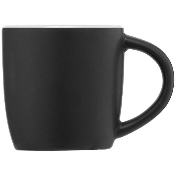 Zanzibar - 355 ml Matte Black Ceramic Mug with ColourPop - White / Silkscreen