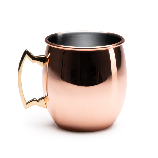 Personalised stainless steel mug 500 ml with copper coating mirror effect