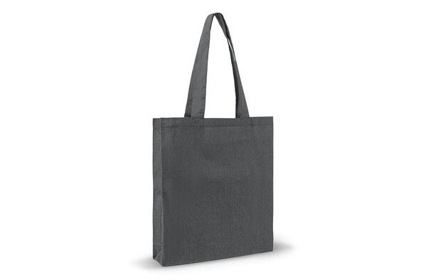 Sac shopping en coton recyclé 38X42X10 cm - Gris