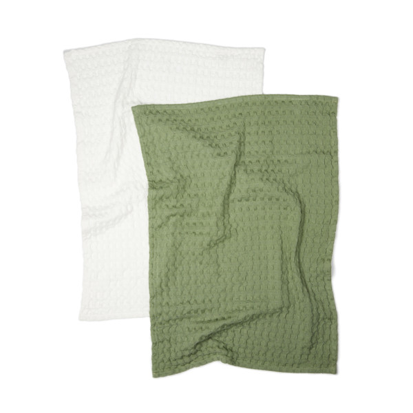 VINGA Cromer waffle kitchen towel, 2 pcs - Green