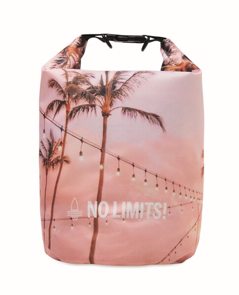 5L recycled polyester (rPET) dry bag with your 360° design - Full colour