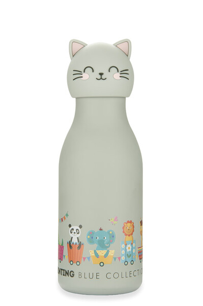 ANIMI Insulated Bottle – Dinosaur 400 ml - grey