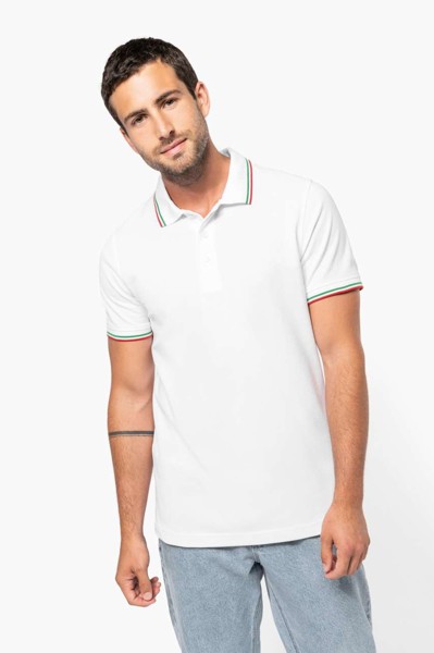 Muška polo majica kratkih rukava - Bijela / Siva / Plava / XL