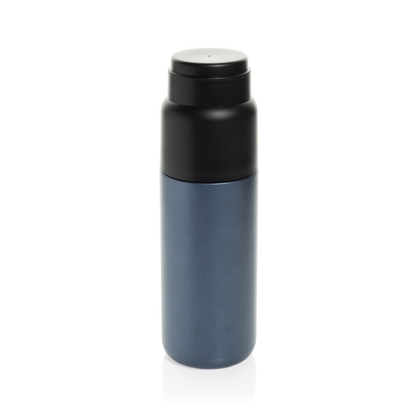 Bouteille isotherme 500ml avec tasse Thermocup RCS - Bleu Marine