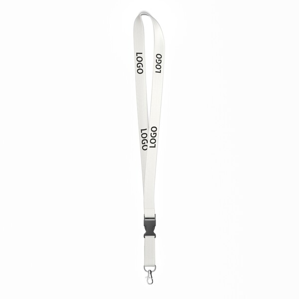Detachable Bamboo screenprint lanyard - 20mm width / Metal carabiner