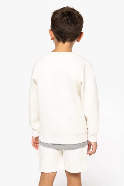 Kids' Eco-Friendly Round Neck Sweatshirt - Aquamarine / 12/14