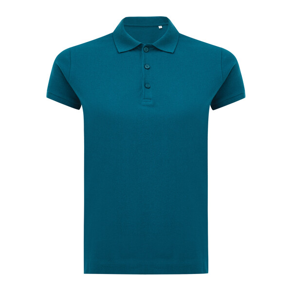 Dámské polo tričko IQONIQ Yosemite z recykl. bavlny - Dark Teal / XXS