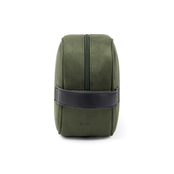 VINGA Trousse de toilette en polyester recyclé RCS Marlow - Vert / Noir