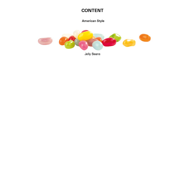 Mini bag 10g, white foil with approx. 50% paper content, jelly beans
