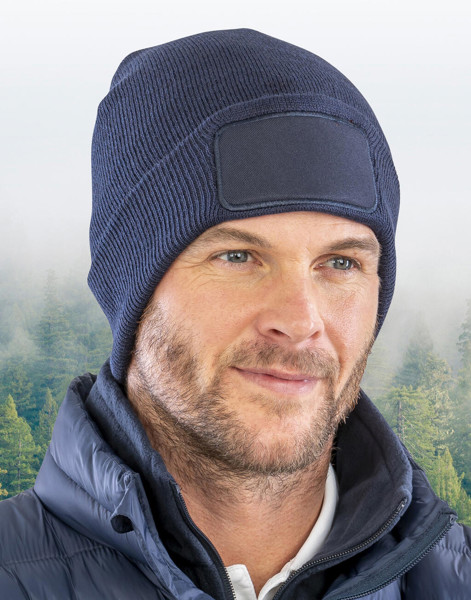 Recycled Double Knit Printers Beanie - Grey / ONE SIZE
