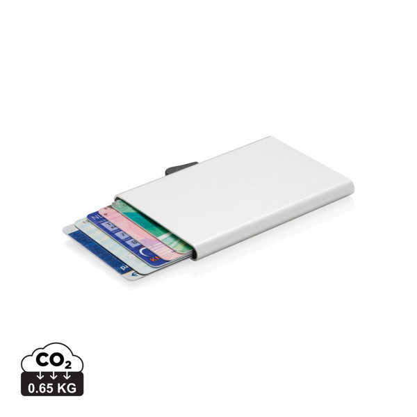 C-Secure aluminium RFID card holder - Silver