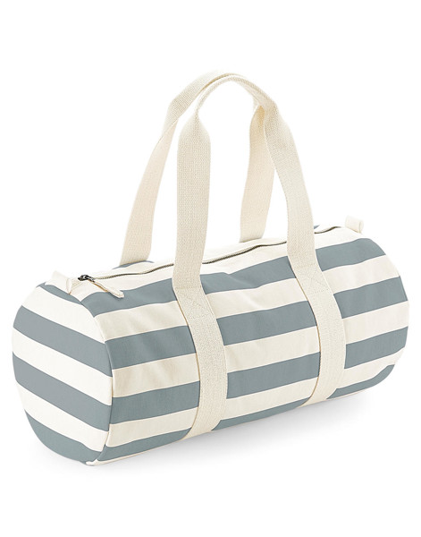 Nautical Barrel Bag - Natural / Navy / ONE SIZE