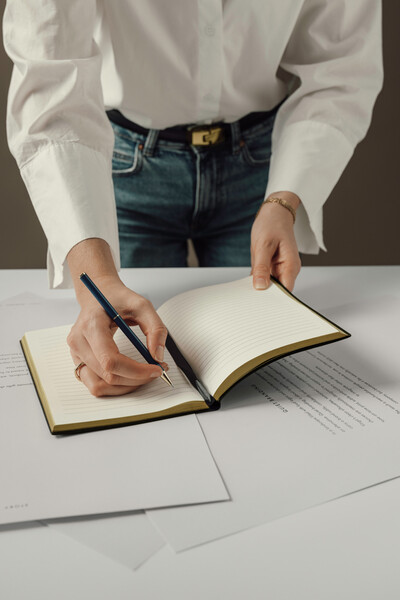 VINGA Set d'écriture Arlo RCS - Bleu Marine