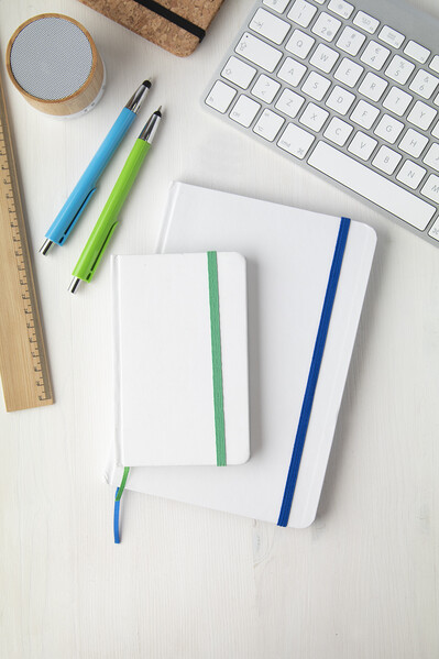 Carnet de notes Pendula A5 - Bleu / Blanc