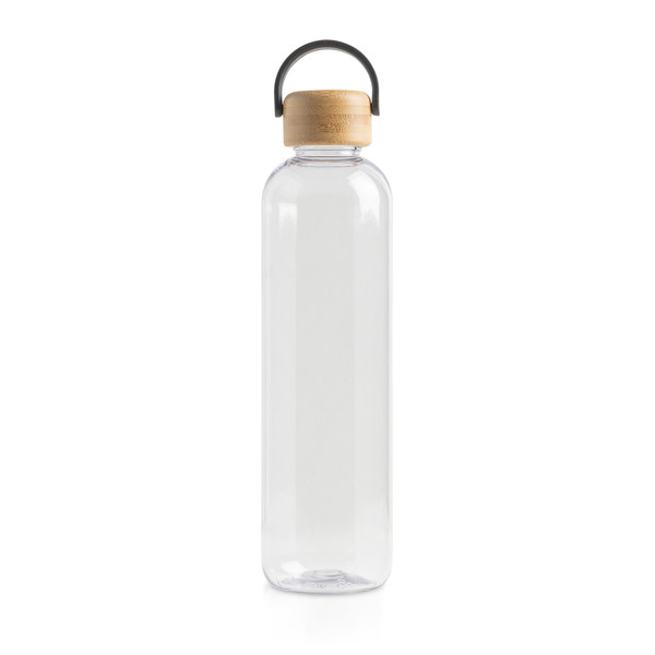 Garrafa 1000Ml Em Tritan Com Tampa Em Bambu
