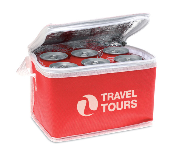 Sac iso  pour 6 cannettes Promocool - Rouge