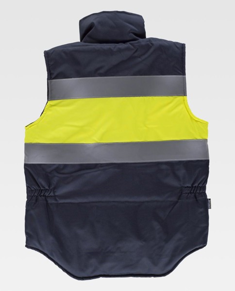 Colete de Trabalho Acolchoado - Jugo azul marinho / Amarelo de alta visibilidade 