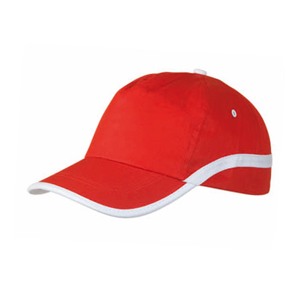 Gorra Line - Blanco / Rojo