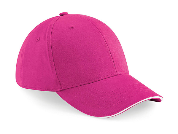 Athleisure 6 Panel Cap - White / Classic Red / ONE SIZE
