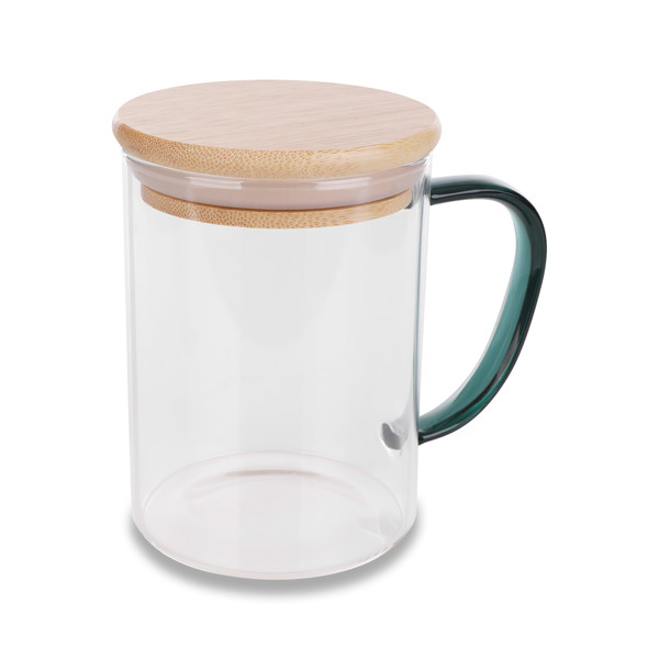 Ceylon borosilicate glass mug