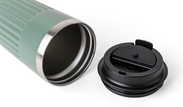 Gerecyclede roestvrijstalen reismok (400 ml) Chiara - wit