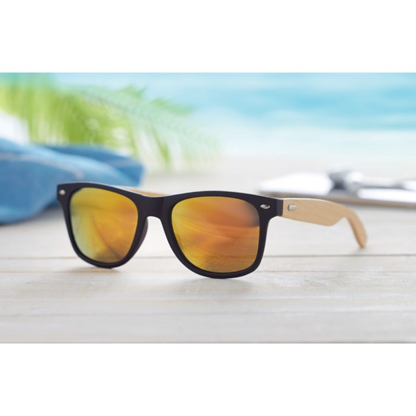 Sunglasses with bamboo arms California Touch - Yellow