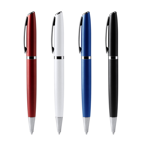Ball Pen Alvik - White / BLUE INK