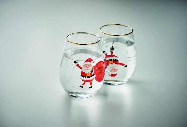 Set of 2 Christmas glasses Noel