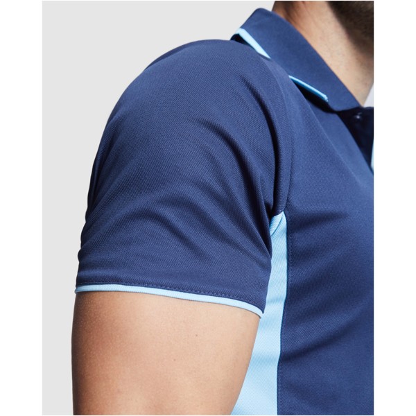 Polo a maniche corte unisex Montmelo - Bianco / Blu royal / L