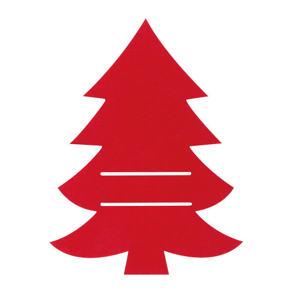 Cutlery pad in Christmas tree shape Duffel
