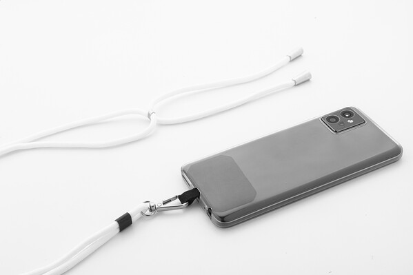 RPET lanyard na mobil Corphon - Bílá