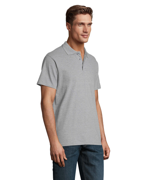 SPRING II  Polo homen  210g - Cinzento Melange 2L