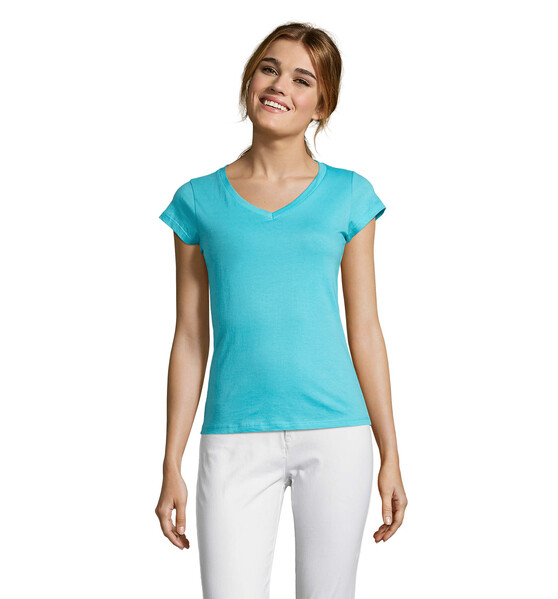 MOON T-SHIRT SENHORA 150g - Azul Atol3XL