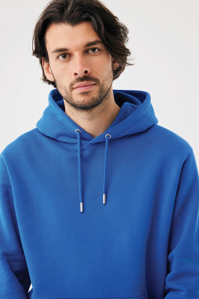 Sweat à capuche en coton recyclé IQONIQ Joshua - Bleu Royal / L