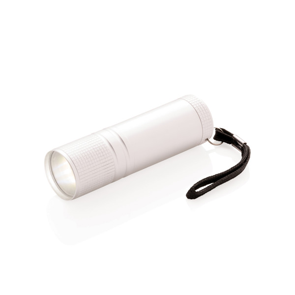 Lampe torche COB - Argent