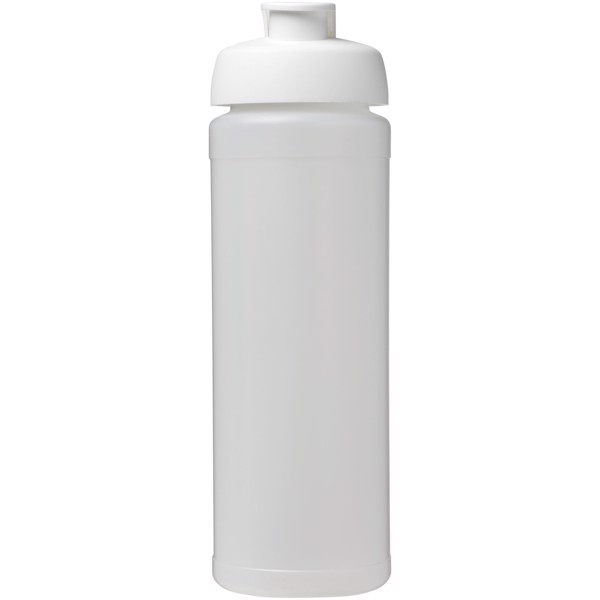Sportovní láhev s vyklápěcím víčkem Baseline® Plus grip 750 ml - Průhledná / Bílá