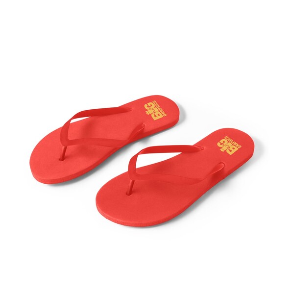 MAUPITI L / XL. Comfortable slippers with PE sole and PVC strap - White
