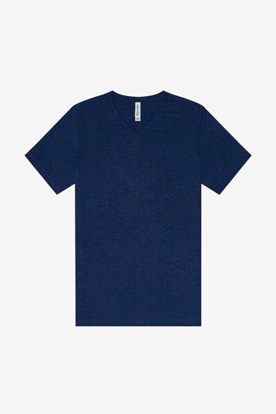 Unisex Triblend Short Sleeve V-Neck Tee - Grey Triblend / L