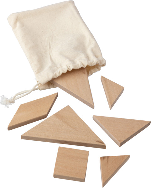 Puzzle tangram en bois naturel Ulrike