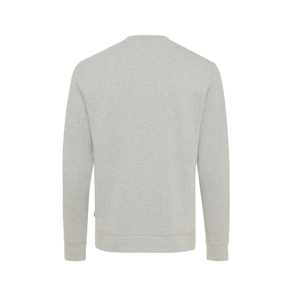 Pull à col rond en coton recyclé non teinté Iqoniq Denali - Heather Grey / XXL