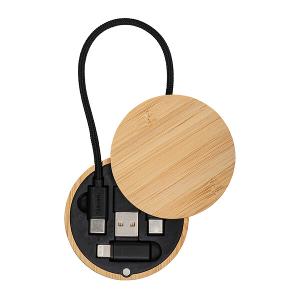 Câble de Charge 4 en 1 CONVERTICS BAMBOO EVO - marron